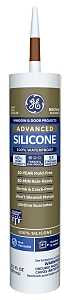 GE Advanced Silicone 2 2813701 Window & Door Sealant, Brown, 24 hr Curing, 10.1 fl-oz Cartridge, Pack of 12