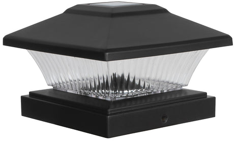 Boston Harbor 26085 Solar Fence Post Cap Lights, Plastic, Black