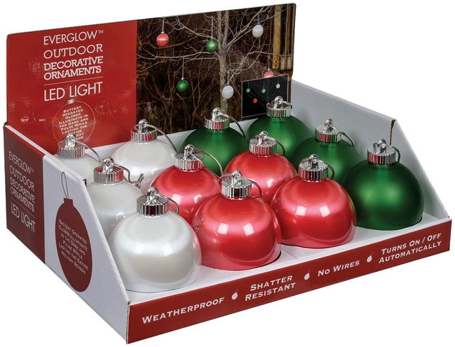 Xodus Innovations WP5ST-12 Globe Pulsing Ornament, 5 in H, PVC, Assorted, Pack of 12