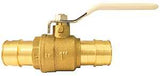 Apollo EPXV1 Ball Valve, 1 in Connection, Barb, 200 psi Pressure, Quarter-Turn Actuator, Brass Body