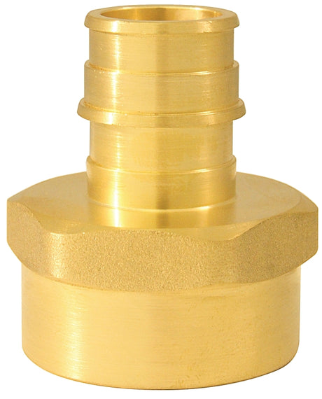 Apollo ExpansionPEX Series EPXFA341 Reducing Pipe Adapter, 3/4 x 1 in, Barb x FNPT, Brass, 200 psi Pressure