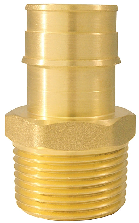 Apollo ExpansionPEX Series EPXMA11 Pipe Adapter, 1 in, Barb x MNPT, Brass, 200 psi Pressure