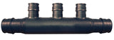 Apollo ExpansionPEX Series EPXM3PTO Open End Manifold, 5.63 in OAL, 2-Inlet, 3/4 in Inlet, 3-Outlet, 1/2 in Outlet