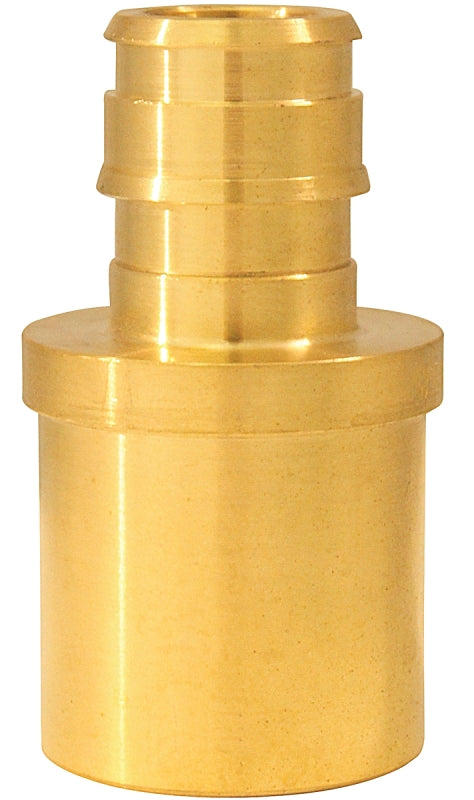 Apollo ExpansionPEX Series EPXMS1234 Reducing Pipe Adapter, 1/2 x 3/4 in, Barb x Male Sweat, Brass, 200 psi Pressure