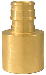 Apollo ExpansionPEX Series EPXFS1234 Pipe Adapter, 1/2 x 3/4 in, Barb x Female Sweat, Brass, 200 psi Pressure