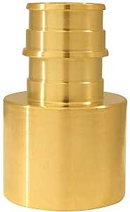 Apollo ExpansionPEX Series EPXFS341 Pipe Adapter, 3/4 x 1 in, Barb x Female Sweat, Brass, 200 psi Pressure