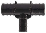 Apollo PXPAT3434125PK Pipe Tee, 3/4 x 1/2 in, Barb, Plastic, Black, 200 psi Pressure