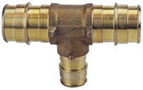 Apollo EPXT343412 Pipe Tee, 3/4 x 3/4 x 1/2 in, Barb, Brass, 200 psi Pressure