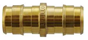 Apollo ExpansionPEX Series EPXC1212 Coupling, 1/2 in, Barb, Brass, 200 psi Pressure