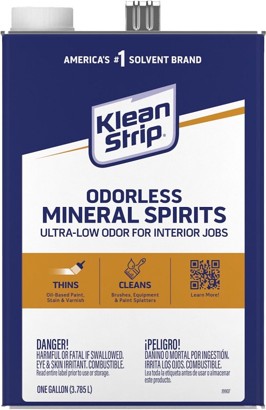 Klean Strip GKSP94006 Mineral Spirit Thinner, Light Yellow, 1 gal, Can, Liquid, Solvent, Pack of 4
