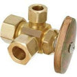 BrassCraft CR3901RX R1 Stop Valve, 1/2 x 1/2 x 3/8 in Connection, Compression, 125 psi Pressure, Brass Body