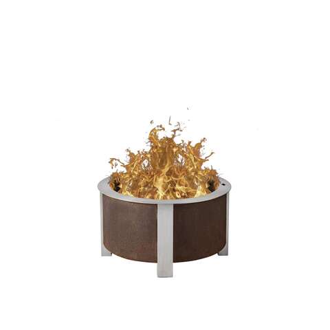 Breeo X Series 24 Corten Smokeless Fire Pit 24 in. W Corten Steel Outdoor Round Wood Fire Pit