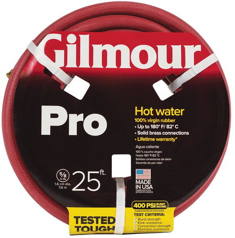 Gilmour 18-58025 Garden Hose, 25 ft L, Rubber, Red