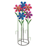 Regal Art & Gift Assorted Metal 36 in. H Flower Ribbon Garden Stake Spinner, Pack of 12