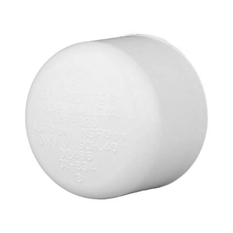 Charlotte Pipe Schedule 40 1-1/4 in. Slip PVC Cap 1 pk, Pack of 25