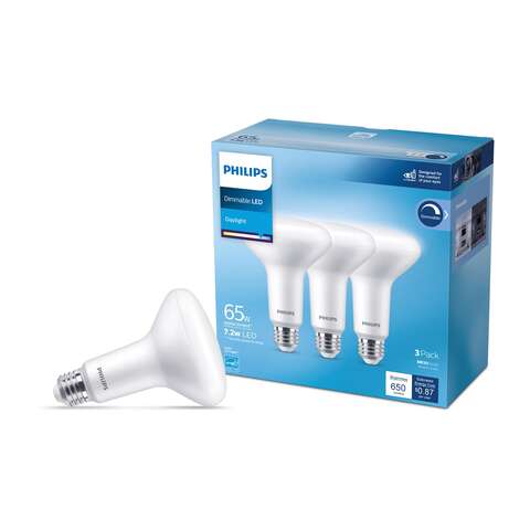 Philips BR30 E26 (Medium) LED Bulb Daylight 65 Watt Equivalence 3 pk