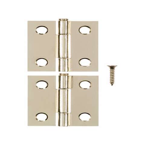 Ace 2.750 in. W X 1-1/2 in. L Bright Brass Gold Brass Narrow Hinge 2 pk, Pack of 5