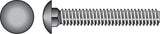 HILLMAN 0.375 in. X 2-1/2 in. L Stainless Steel Carriage Bolt 25 pk