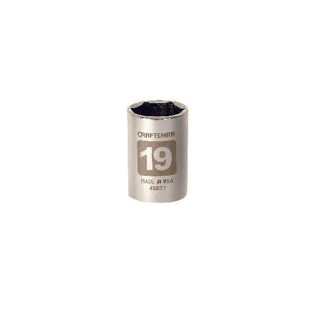 Craftsman 19 mm X 1/2 in. drive Metric 6 Point Standard Socket 1 pc