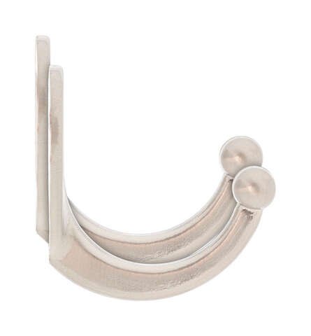 Ace 1-3/4 in. L Satin Nickel Silver Metal Small Garment Hook 2 pk, Pack of 5