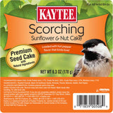 Kaytee Scorching Wild Bird Roasted Peanuts Seed and Nut Cake 6.3 oz, Pack of 12