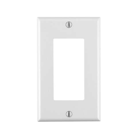 Leviton White 1 gang Thermoset Plastic Wall Plate 1 pk