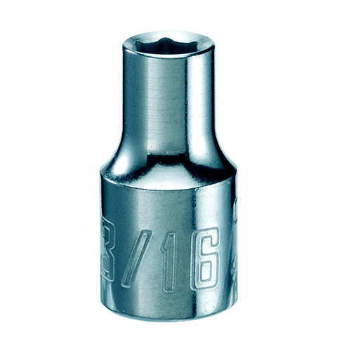 Craftsman 3/16 in. X 1/4 in. drive SAE 6 Point Standard Shallow Socket 1 pc