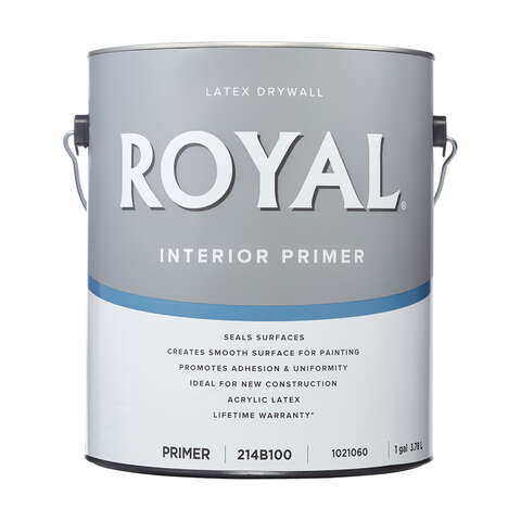 Royal Primer Flat Latex Drywall Primer 1 gal, Pack of 4