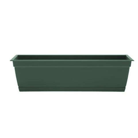 Bloem Dayton 6.87 in. H X 24 in. W Plastic Window Box Turtle Green