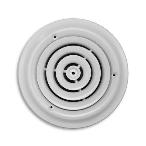 Tru Aire 8 in. H X 8 in. W Powder Coat White Steel Ceiling Diffuser