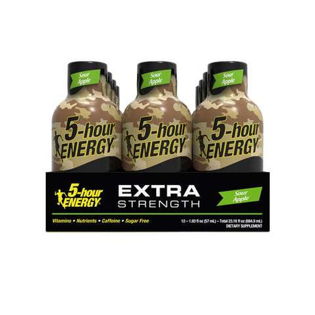 5 Hour Energy Energy Drink Sour Apple Bottle 2 oz., Pack of 12