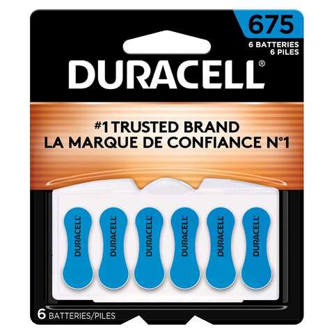 Duracell Zinc Air 675 1.4 V 625 mAh Hearing Aid Battery 6 pk