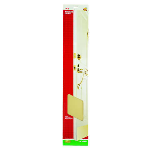 Ace 6 in. H X 34 in. L Bright Brass Brass Kickplate