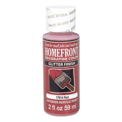 Homefront Glitter Red Hobby Paint 2 oz, Pack of 3