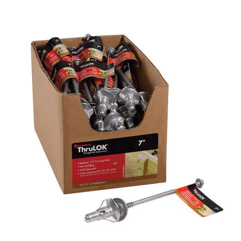 FastenMaster ThruLOK 1/2 in. X 7 in. L Hex Galvanized Steel Lag Screw 1 pk, Pack of 30