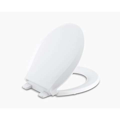 Kohler Cachet Slow Close Round White Plastic Toilet Seat