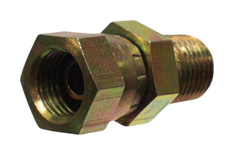 Apache Steel 1/2 in. D X 3/8 in. D Hydraulic Adapter 1 pk