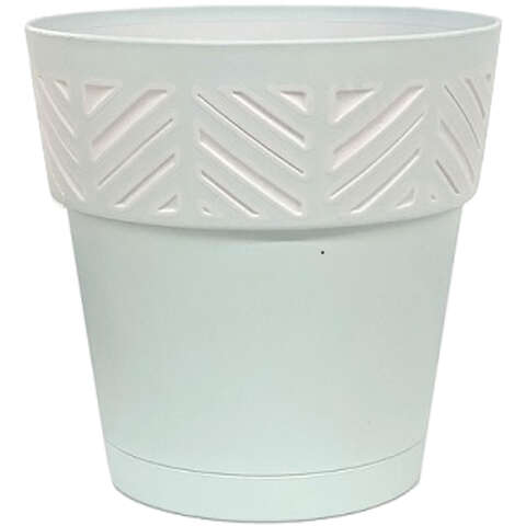 Deroma Mosaic 7.49 in. H X 8 in. D Resin Vaso Save Planter Mint, Pack of 12