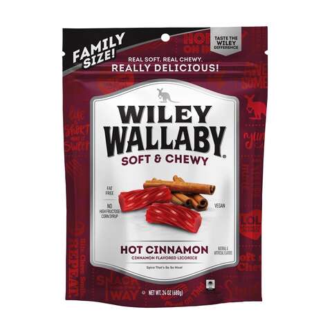 Wiley Wallaby Hot Cinnamon Licorice 24 oz, Pack of 10