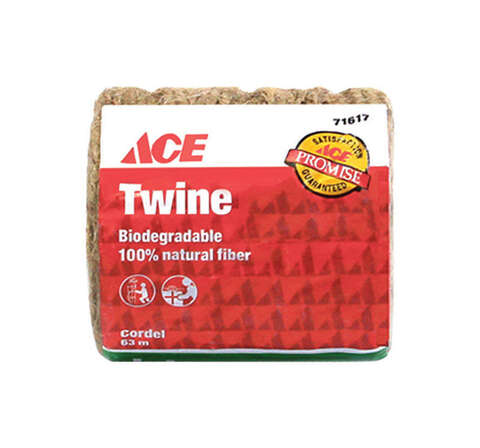 Ace 1/8 in. D X 208 ft. L Natural Twisted Jute Twine, Pack of 6