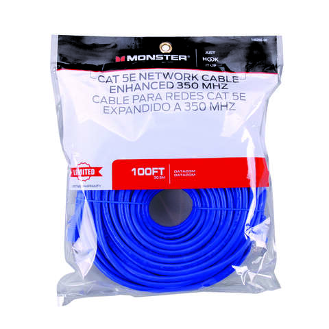 Monster Just Hook It Up 100 ft. L Category 5E Networking Cable