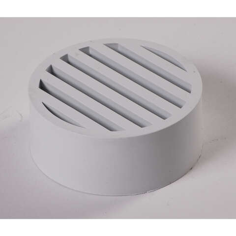 NDS 4 in. White Round Plastic Drain Grate