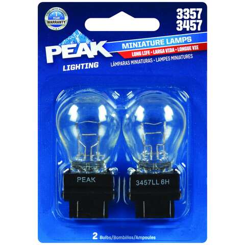 Peak Halogen Parking/Stop/Tail/Turn Miniature Automotive Bulb 3357 3457