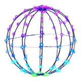 Living Accents Silver Iron 12 in. H RGBW Sphere Outdoor Decoration
