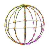 Living Accents Silver Iron 12 in. H RGBW Sphere Outdoor Decoration