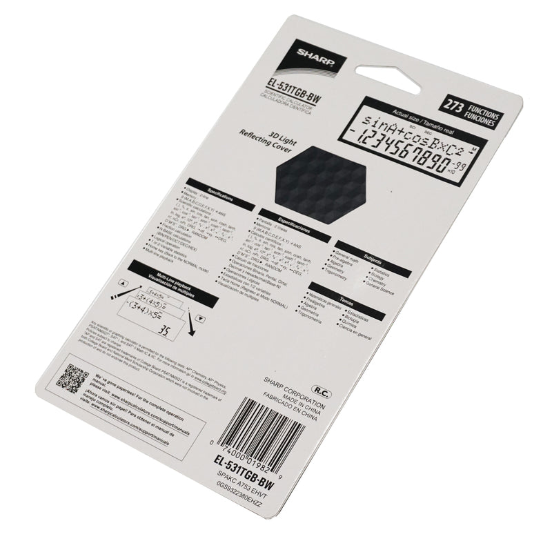 Sharp Black 12 digit Scientific Calculator