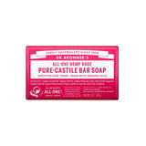 Dr. Bronner's Organic Rose Scent Pure-Castile Bar Soap 5 oz, Pack of 12
