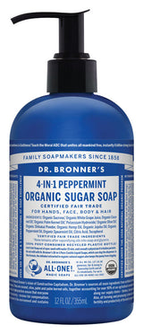 Dr. Bronner's Organic Peppermint Scent Sugar Scrub 12 oz, Pack of 12
