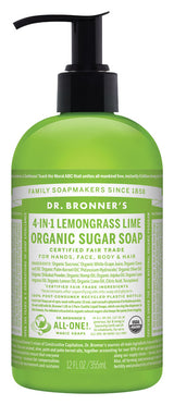 Dr. Bronner's Organic Lemongrass Lime Scent Sugar Scrub 12 oz, Pack of 12