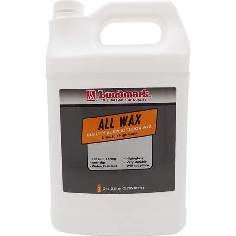 Lundmark All Wax High Gloss Anti-Slip Floor Wax Liquid 1 gal, Pack of 2